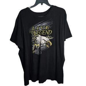 Harley Davidson Motorcycles Bald Eagle Live The Legend Black Graphic T-Shirt 3XL